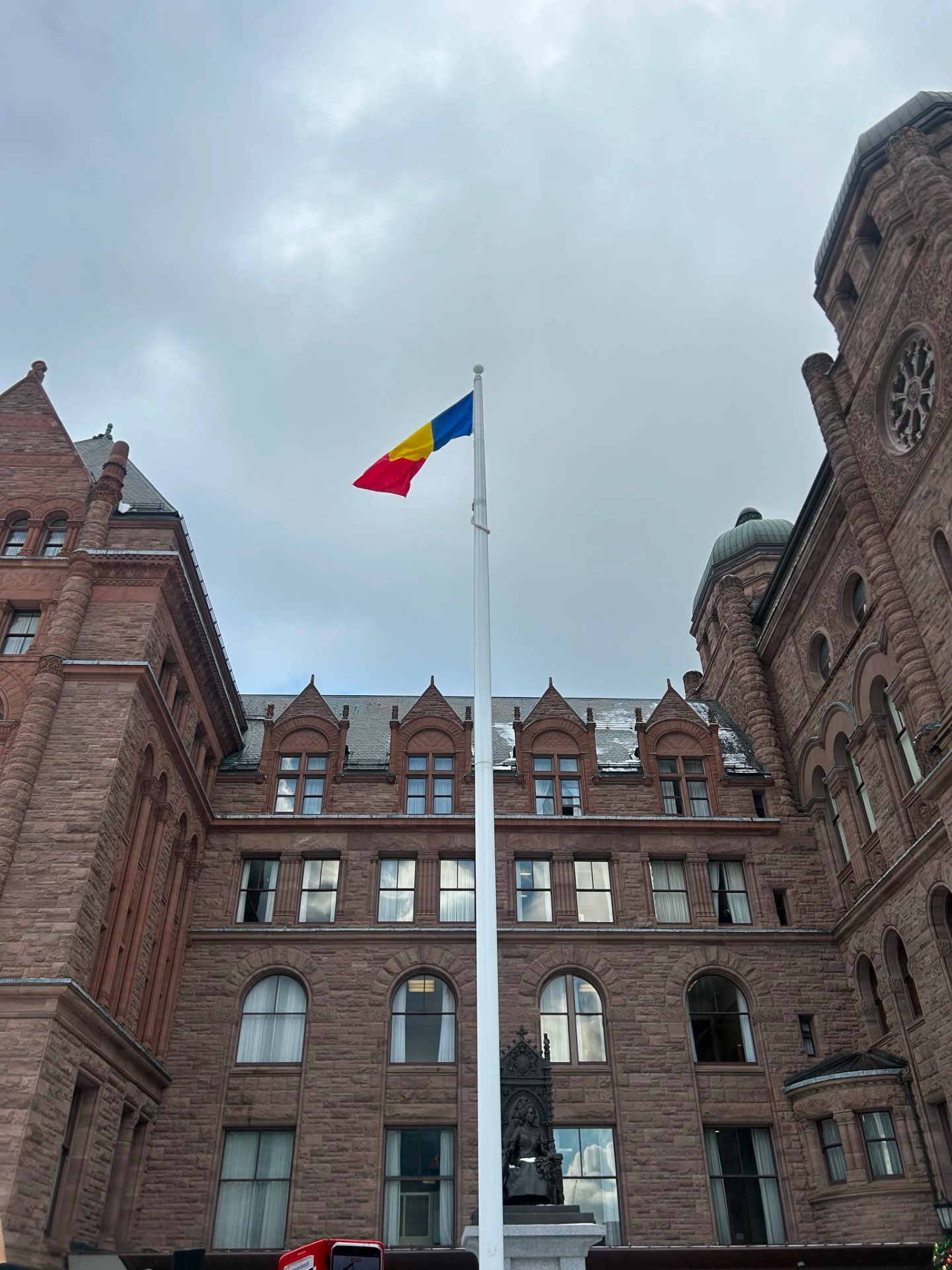 Romanian Flag Raising — Queen's Park, December 2025