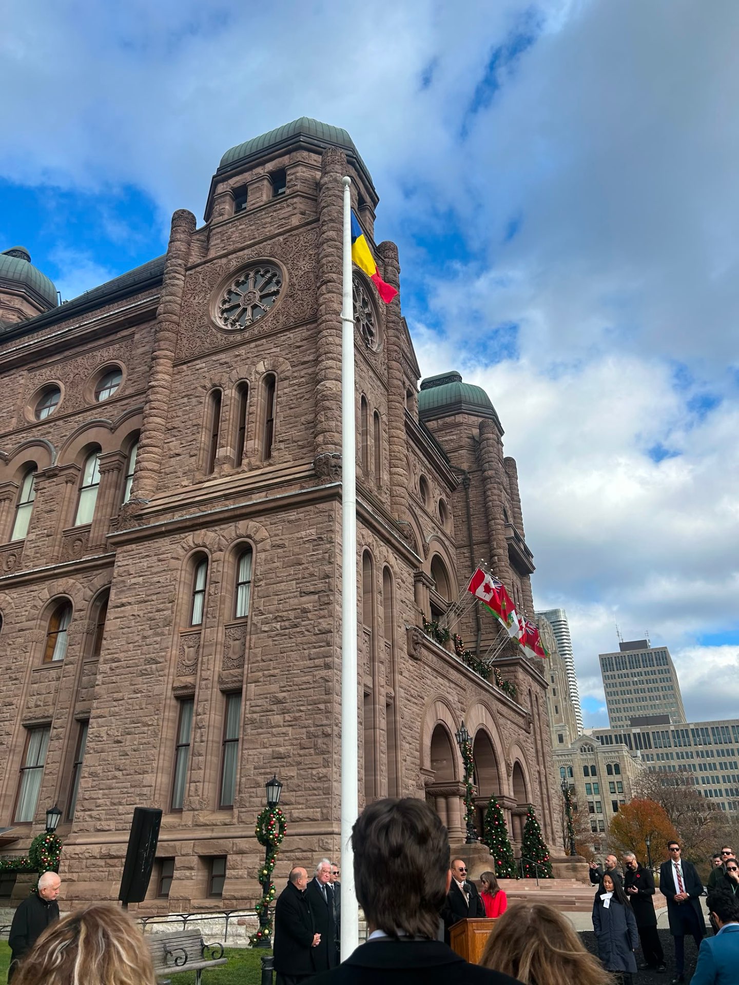 Romanian Flag Raising — Queen's Park, Toronto